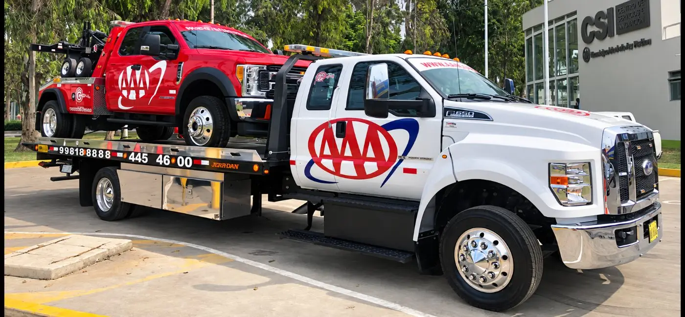 Grúa Famosa Triple A en servicio